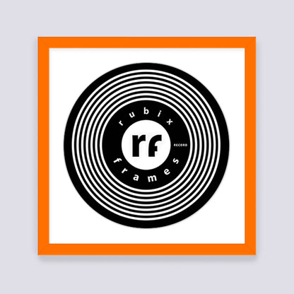 Orange Record Disc Frame