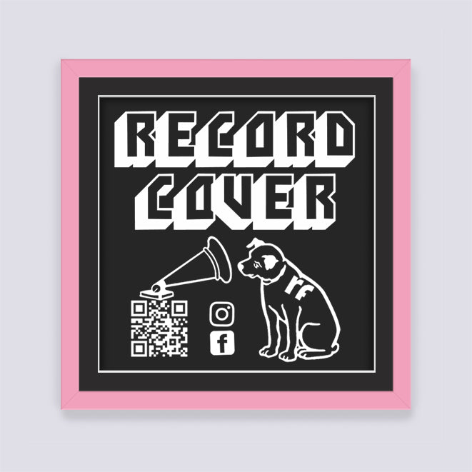 Pink Record Cover Frame