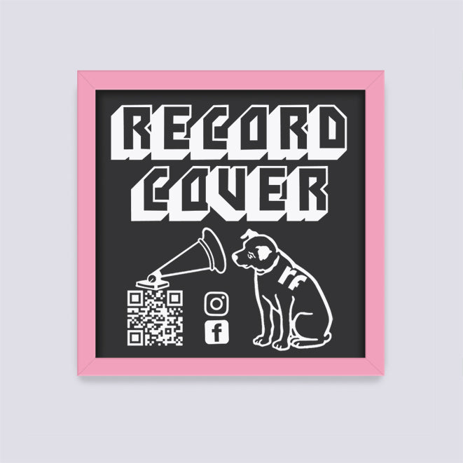 Pink Record Cover Frame