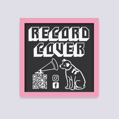 Pink Record Cover Frame