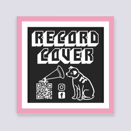 Pink Record Cover Frame