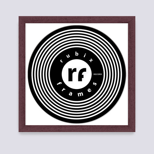 Wood Walnut Finish Vinyl Record Frame