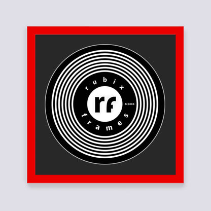 Red Record Disc Frame