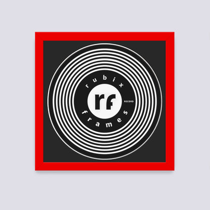 Red Record Disc Frame