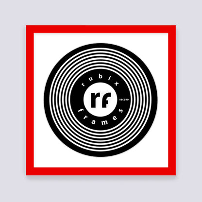 Red Record Disc Frame
