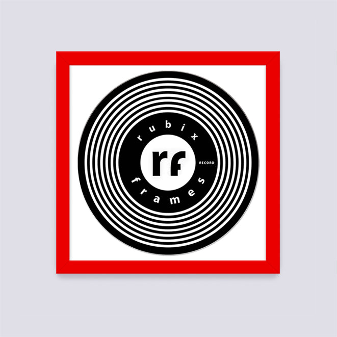 Red Record Disc Frame