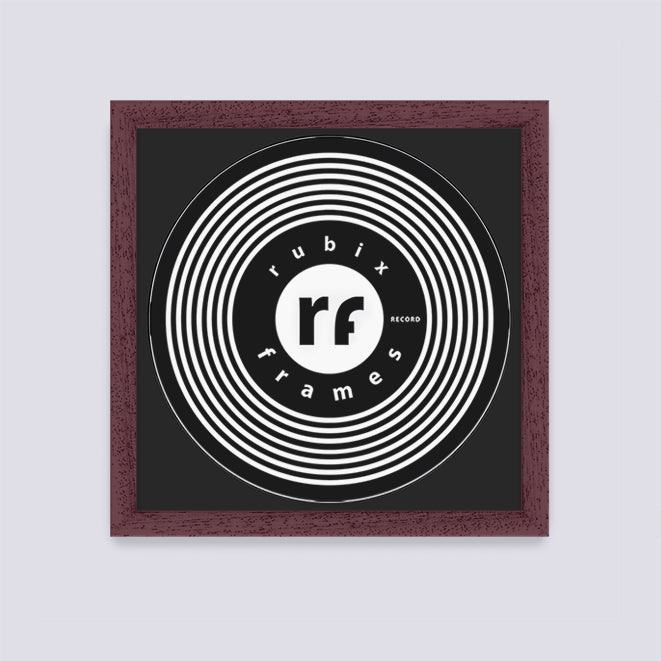 Wood Walnut Finish Record Disc Frame