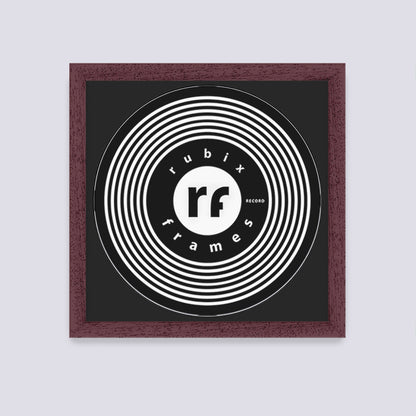 Wood Walnut Finish Record Disc Frame