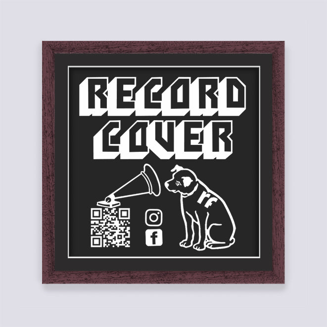 Wood Walnut Finish Record Cover Frame