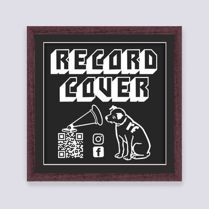 Wood Walnut Finish Record Cover Frame