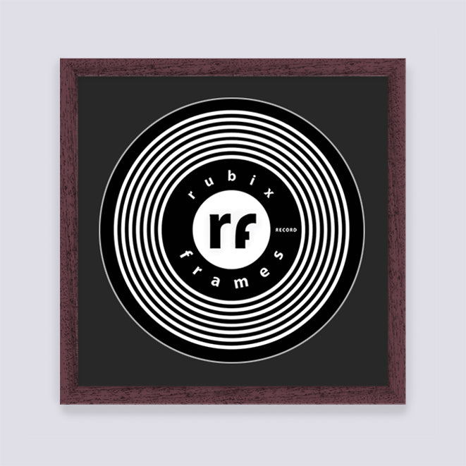 Wood Walnut Finish Record Disc Frame