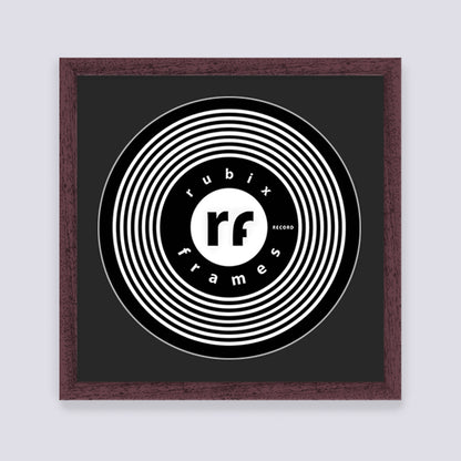 Wood Walnut Finish Record Disc Frame