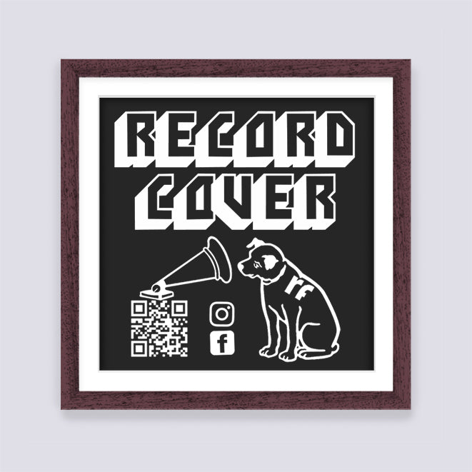Wood Walnut Finish Record Cover Frame