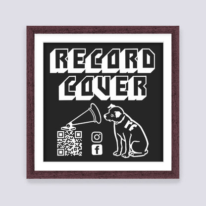 Wood Walnut Finish Record Cover Frame