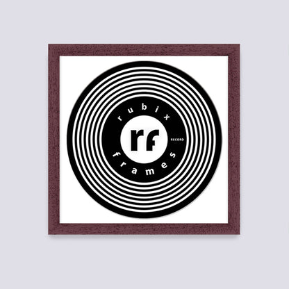 Wood Walnut Finish Record Disc Frame