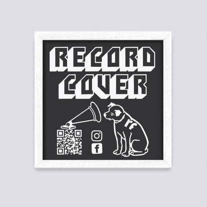 White (Wood Grain) Record Cover Frame
