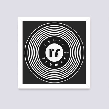 White Record Disc Frame