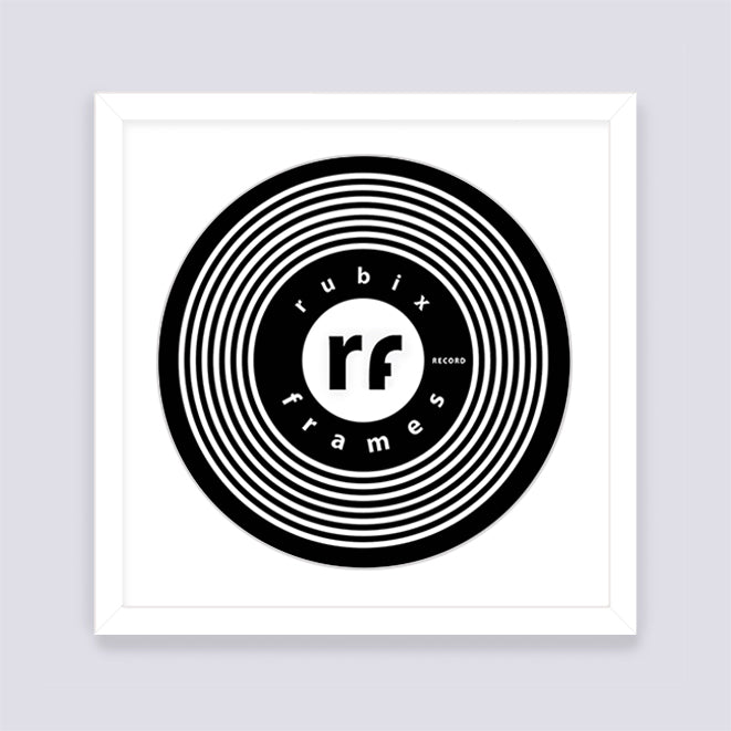 White Record Disc Frame