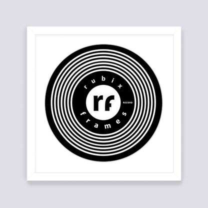 White Record Disc Frame