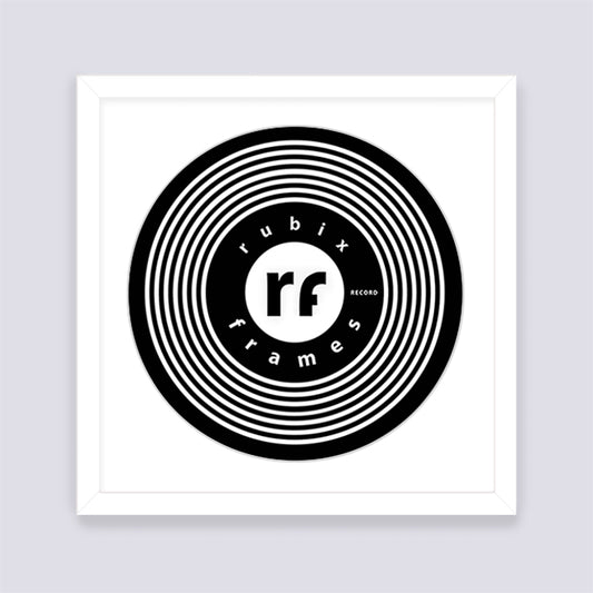 White Record Disc Frame