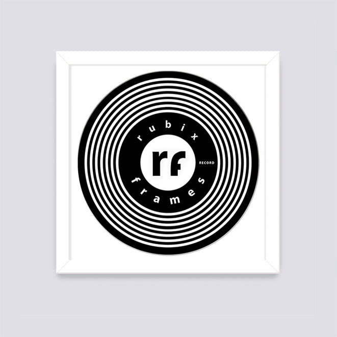 White Record Disc Frame