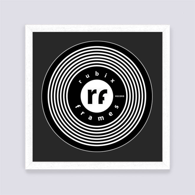 White (Wood Grain) Finish Record Disc Frame