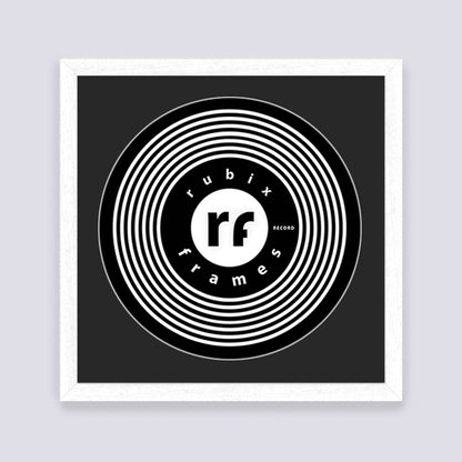 White (Wood Grain) Finish Record Disc Frame