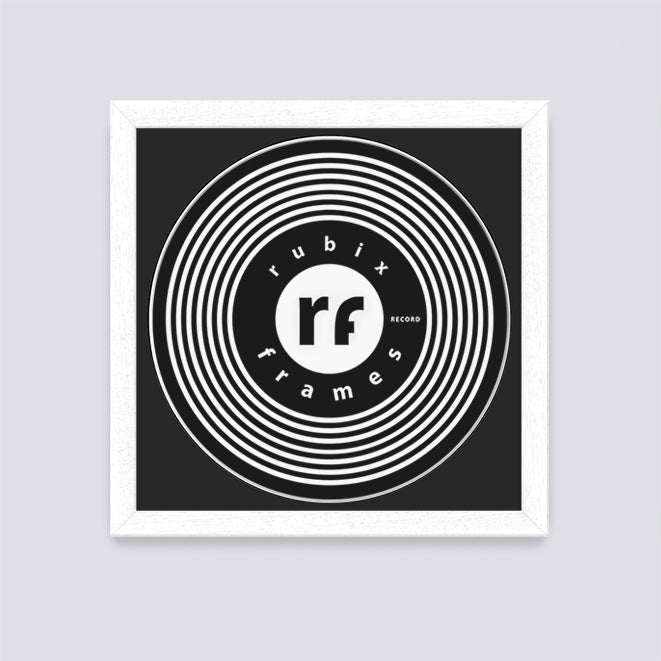 White (Wood Grain) Finish Record Disc Frame
