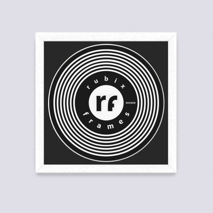 White (Wood Grain) Finish Record Disc Frame