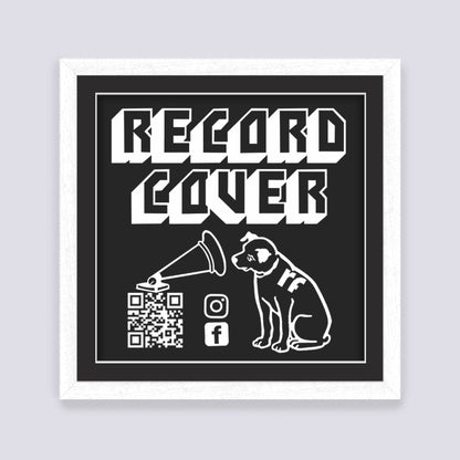 White Record Cover Frame