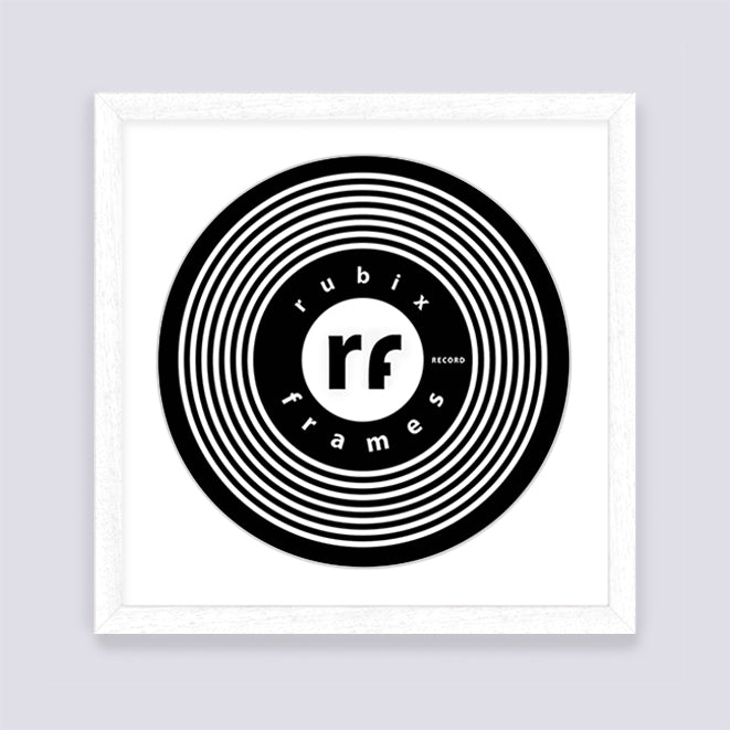 White (Wood Grain) Finish Record Disc Frame