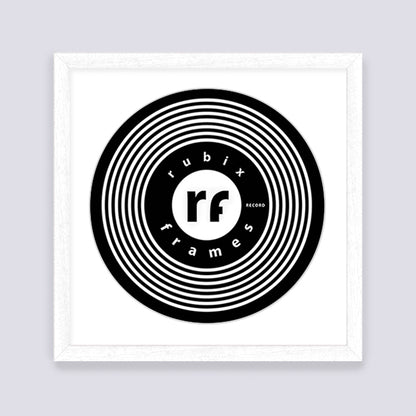 White (Wood Grain) Finish Record Disc Frame