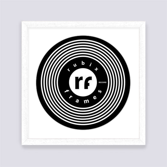 White (Wood Grain) Finish Record Disc Frame