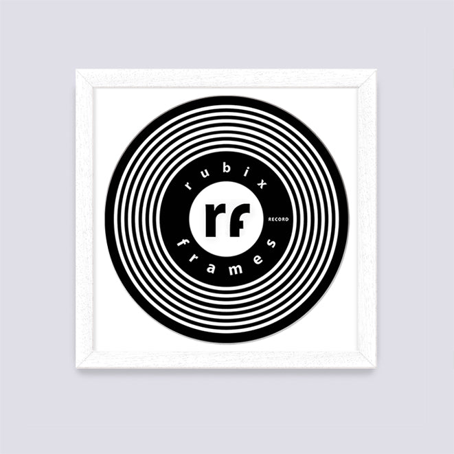 White (Wood Grain) Finish Record Disc Frame