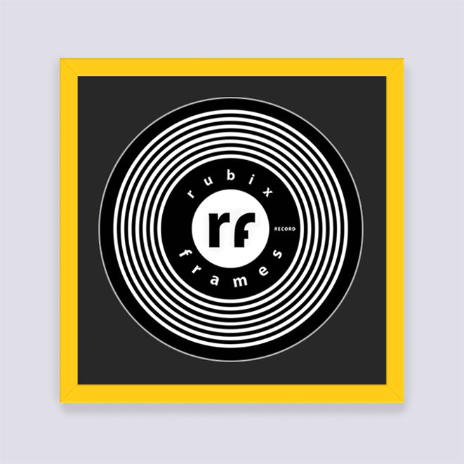 Yellow Record Disc Frame