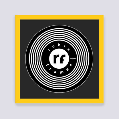 Yellow Record Disc Frame