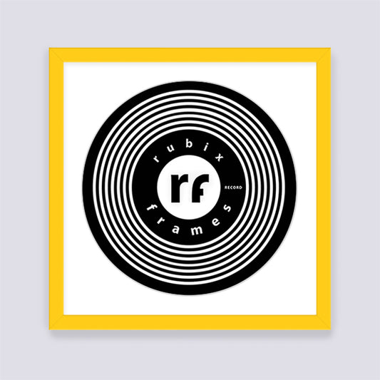 Yellow Record Disc Frame
