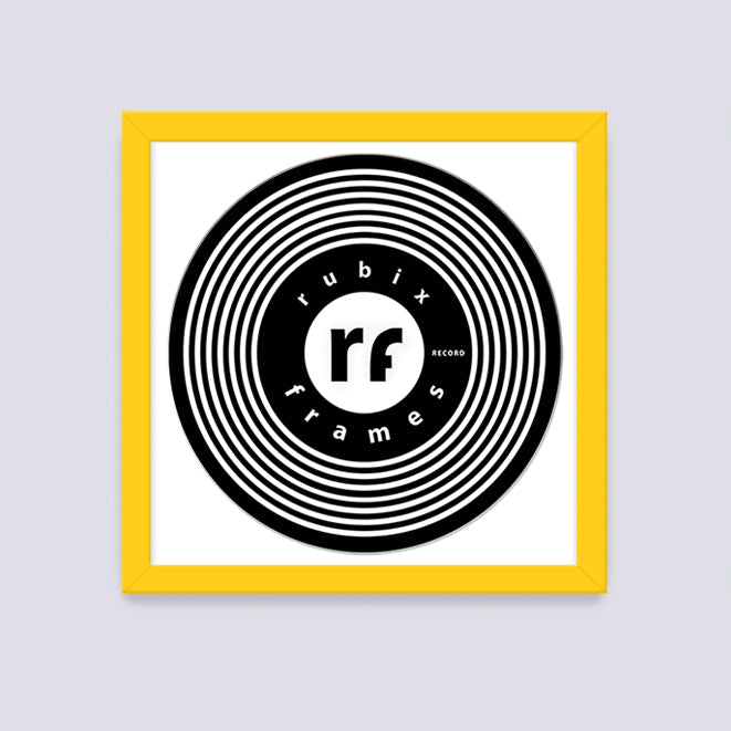 Yellow Record Disc Frame