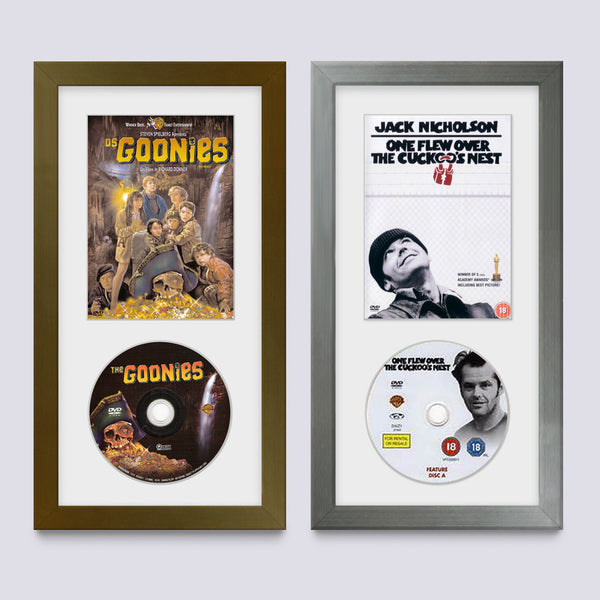 display classic dvd covers and disc in these picture frames