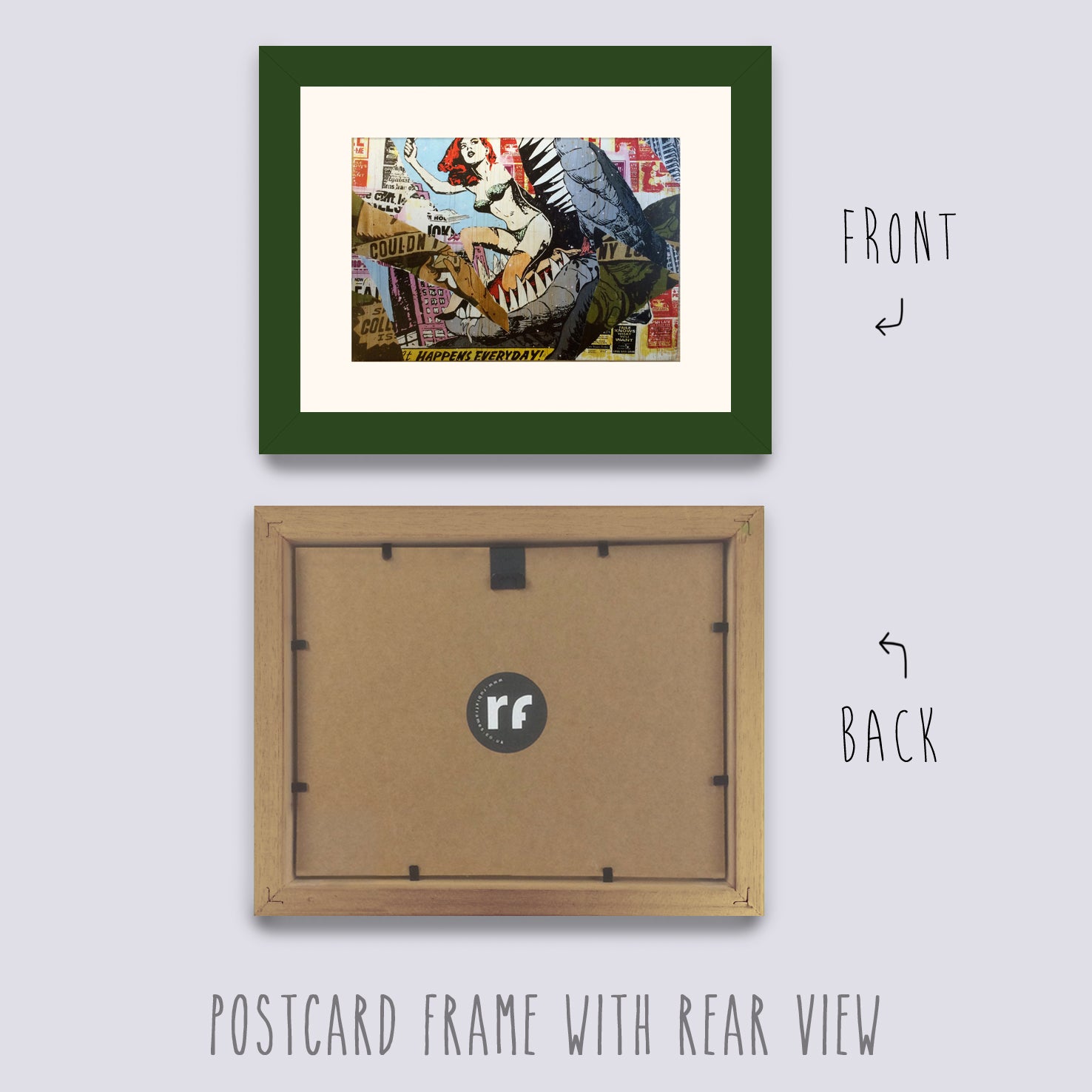 Green - Dark Postcard Picture Frame