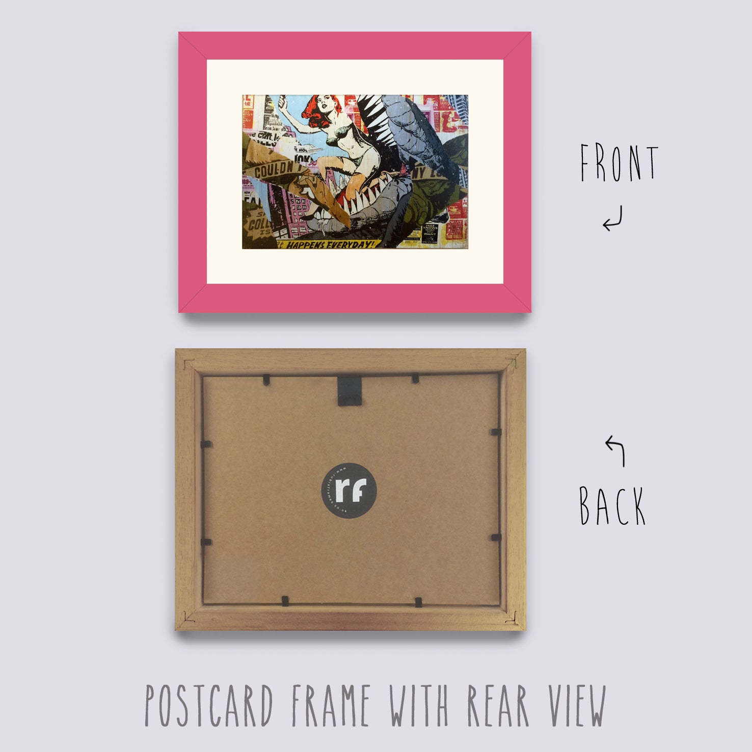 Pink Postcard Picture Frame
