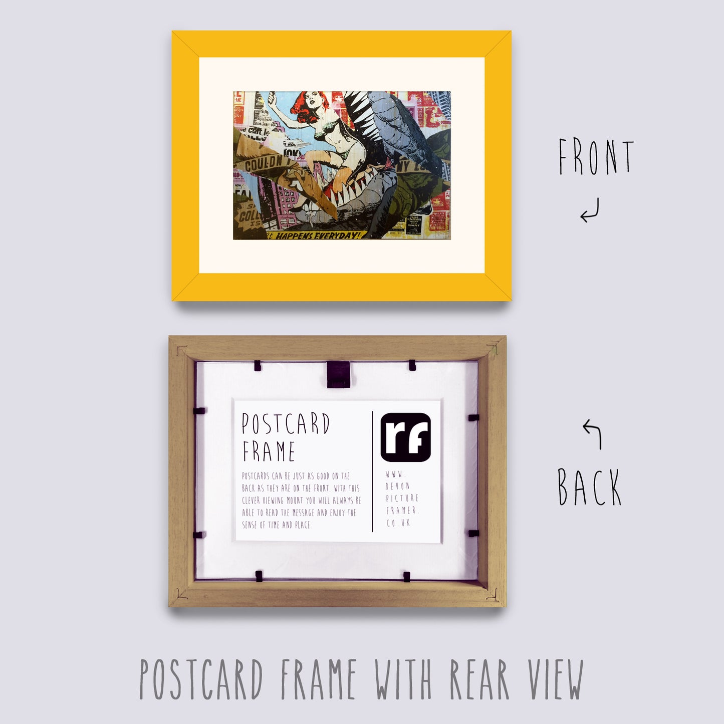 Yellow Postcard Picture Frame