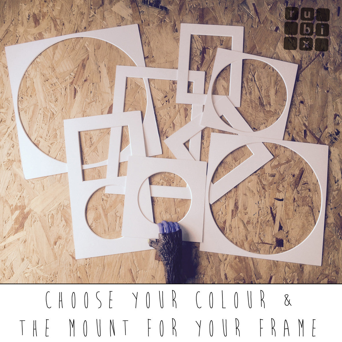 Rubix Frames picture frame mounts available in various colours