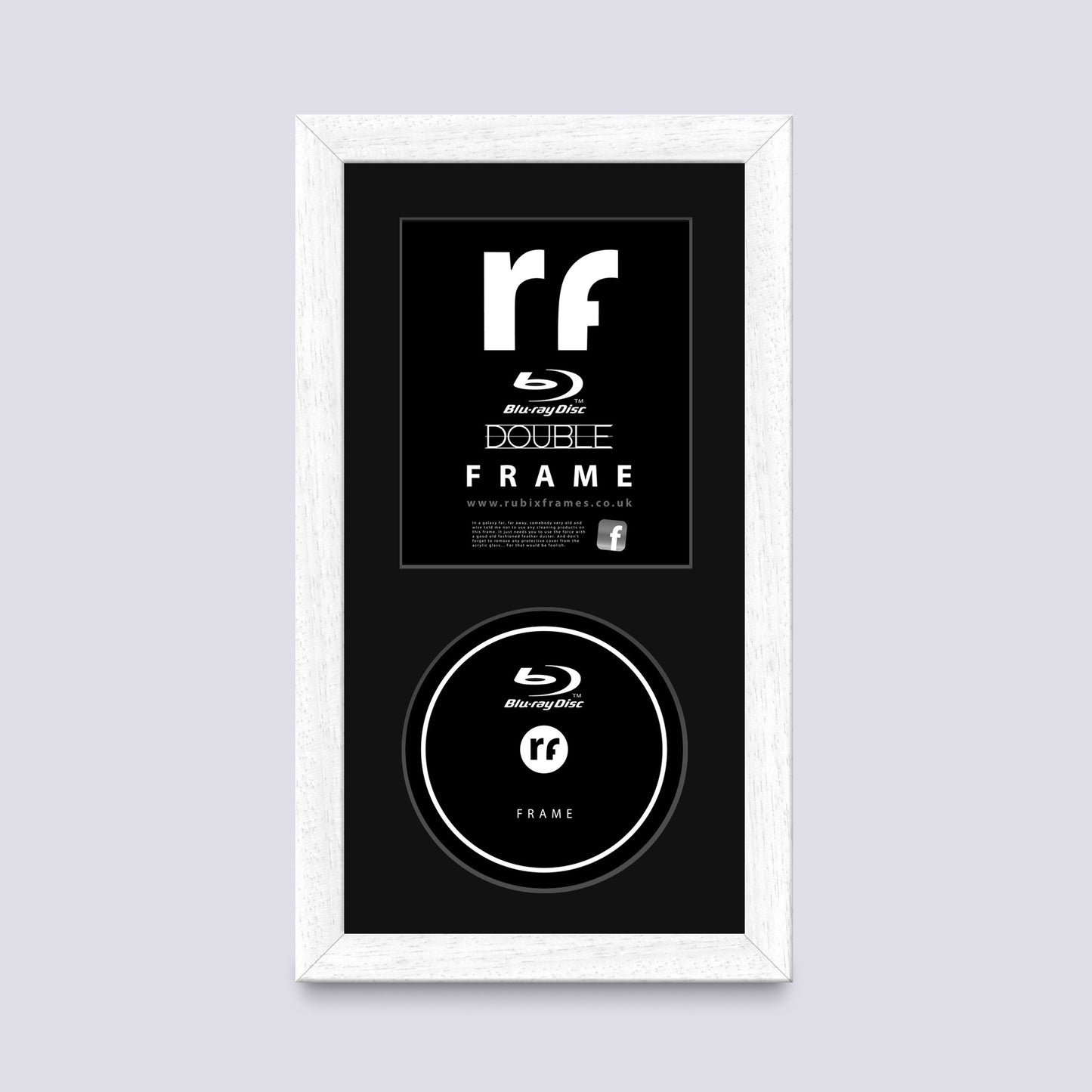 White (Wood Grain) Blu-ray Frame