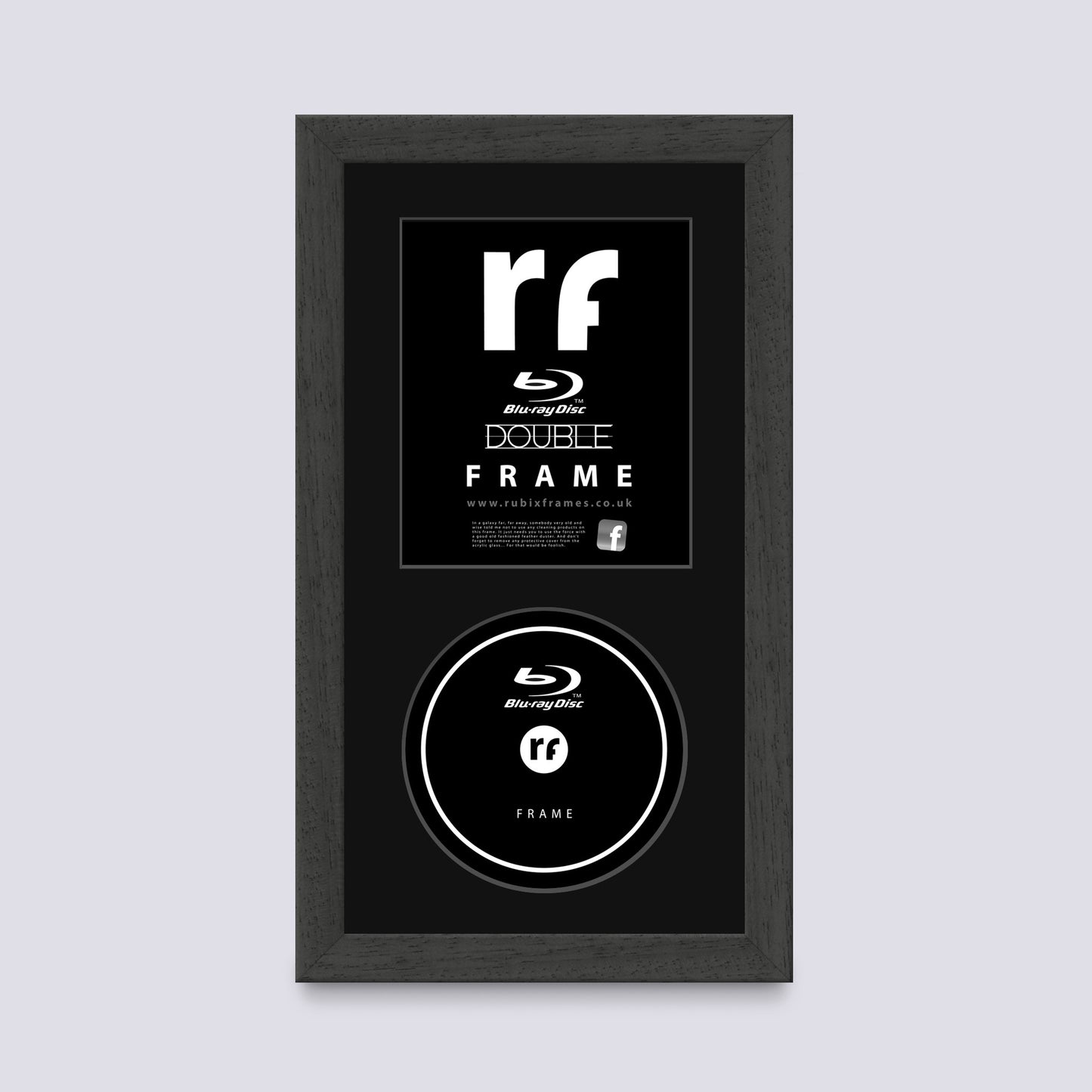 Grey - Dark (Wood Grain) Blu-ray Frame