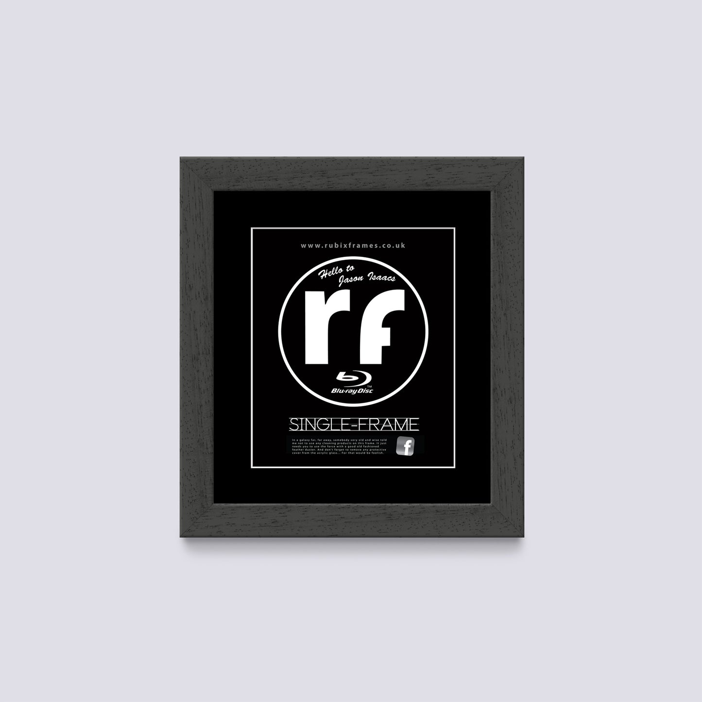 Grey - Dark (Wood Grain) Blu-ray Frame