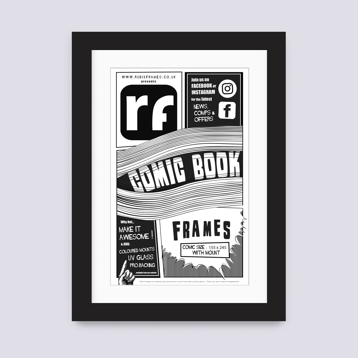Black Comic Book Frame