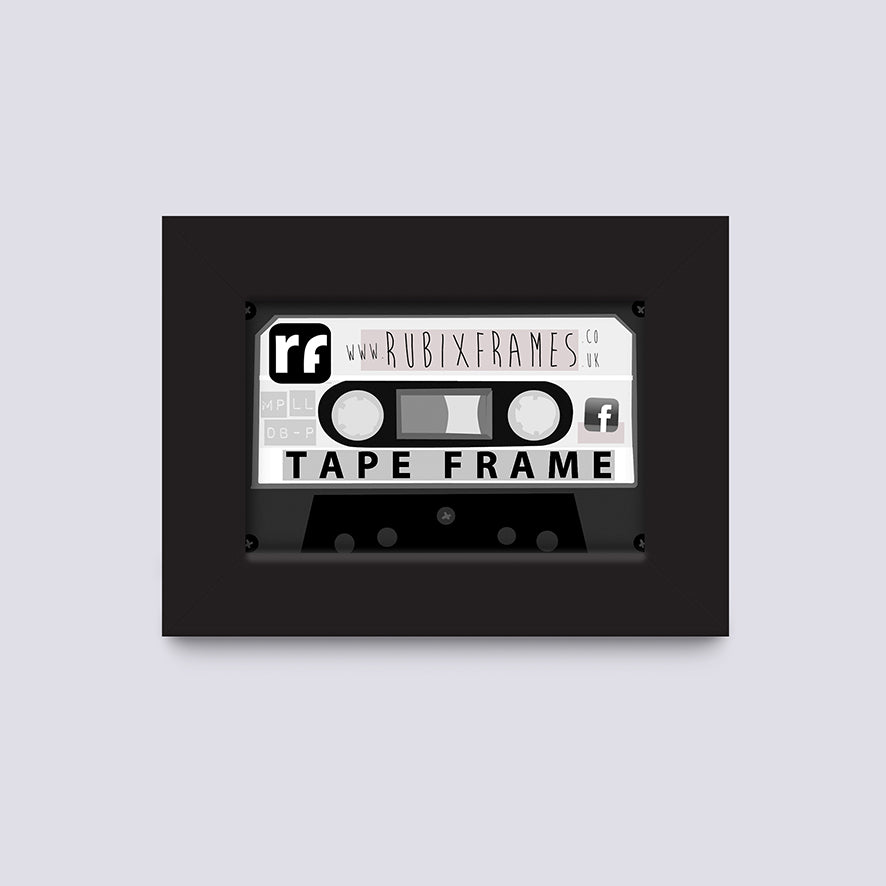 Black Audio Cassette Tape Frame
