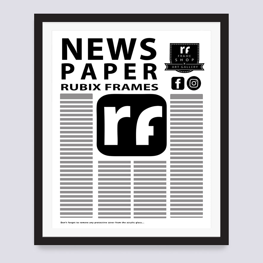 Black Newspaper Frame