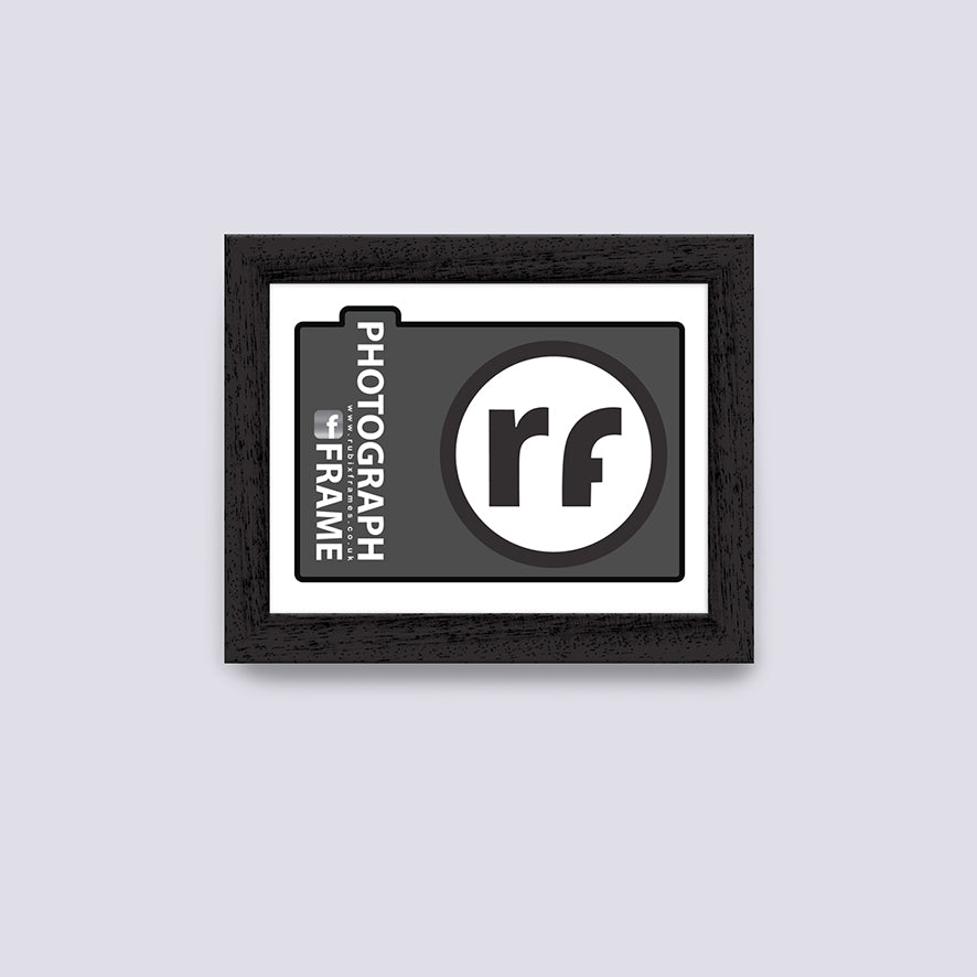 Black (Wood Grain) Photograph Frame